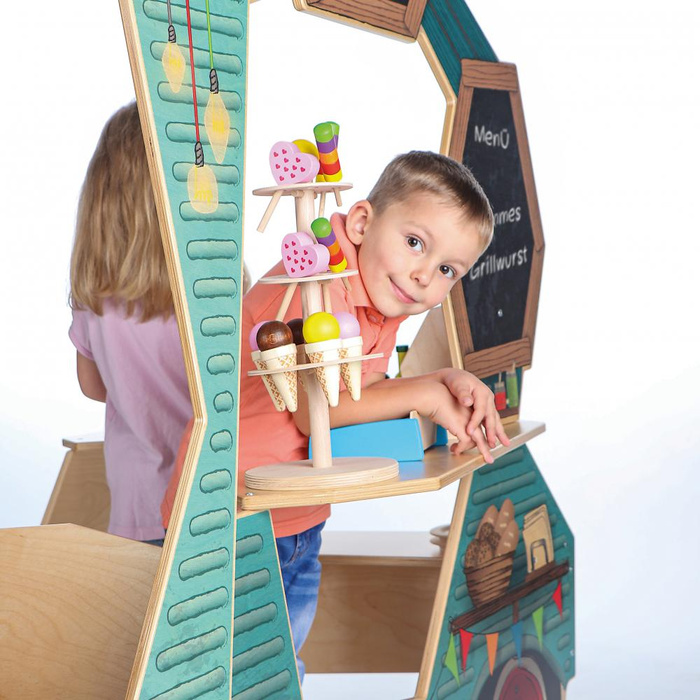 Drewniany Food Truck dla dzieci Erzi