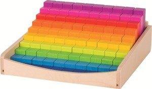 Drewniane klocki przedszkolne do liczenia