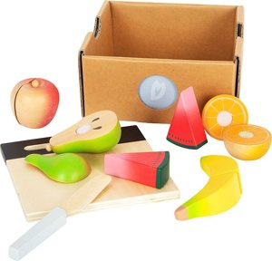 Drewniane owoce do krojenia z deską kuchenną Small Foot
