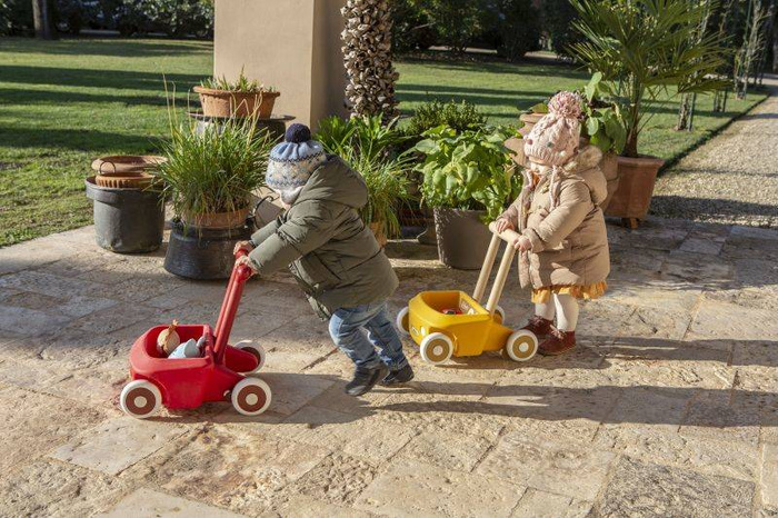 Chodzik dla dzieci żółty pchacz Roberto Mini Eolo Italtrike 