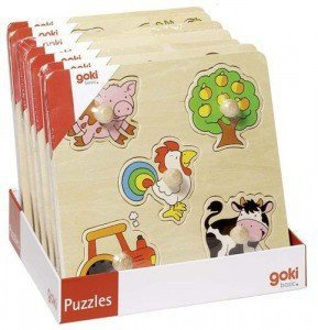 Display - średnie układanki z elementami do wkładania, 8 sztuk