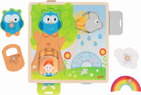 Drewniana układanka pogoda Goki