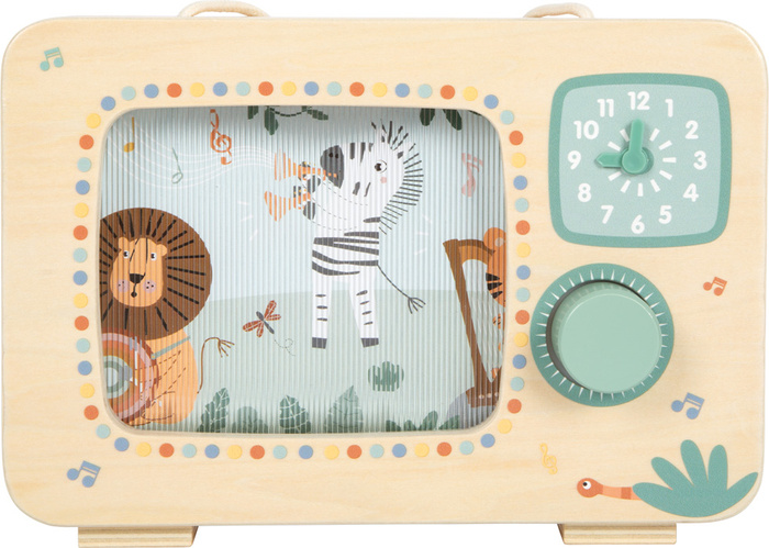 Drewniana pozytywka Telewizor Safari Small Foot