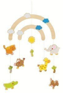 Drewniana karuzela do zawieszenia 3D, przyjaciele dżungli