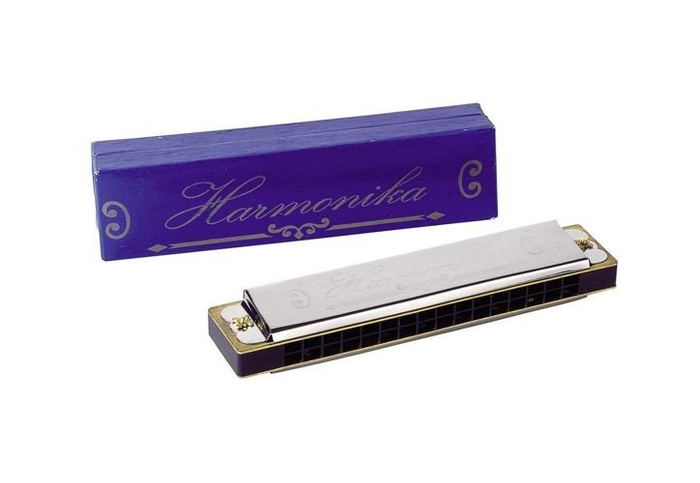 Harmonijka ustna, metalowa, 16 tonów