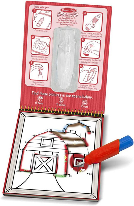 Wodna kolorowanka Water Wow Farma Połącz punkty Melissa & Doug