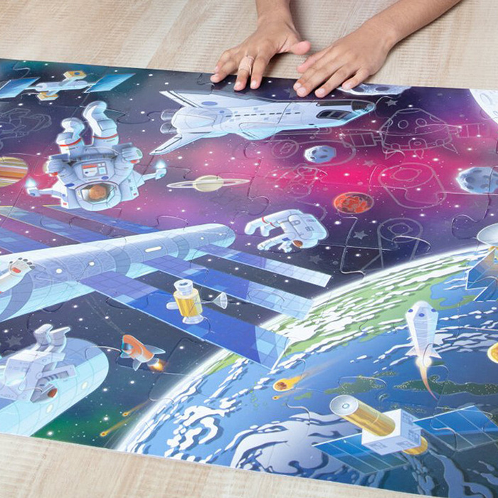 Kosmiczne puzzle podłogowe świecą w nocy 48 el. Melissa and Doug