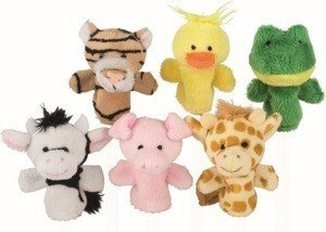 Pacynki na palec, żabka i inne zwierzęta