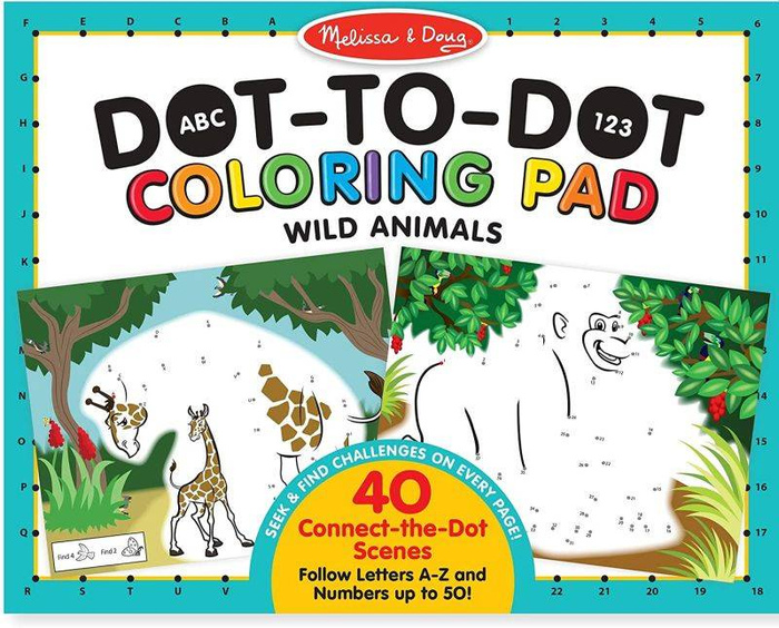 Łączenie kropek Dzikie Zwierzęta ABC 123 Melissa & Doug