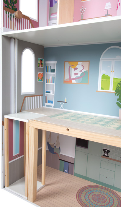 Drewniany domek dla lalek willa XL z wyposażeniem Small Foot