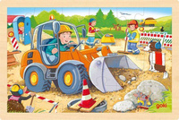 Drewniane puzzle Budowa 24 el. Goki 