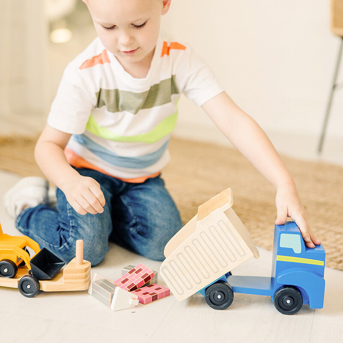 Drewniane pojazdy budowlane dla dzieci Classic Toys Melissa and Doug