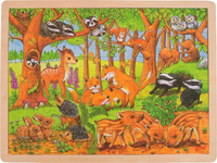 Puzzle las i małe zwierzęta Goki