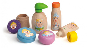 Drewniane kosmetyki dla lalek do pielęgnacji Erzi