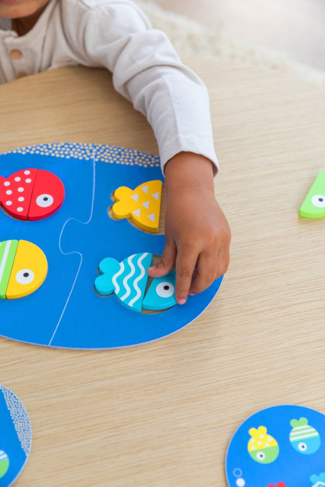 Edukacyjna gra dla dzieci dopasuj i miksuj Rybki Goula