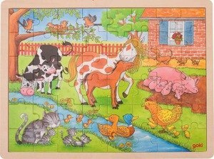 Puzzle zwierzęta na wsi Goki