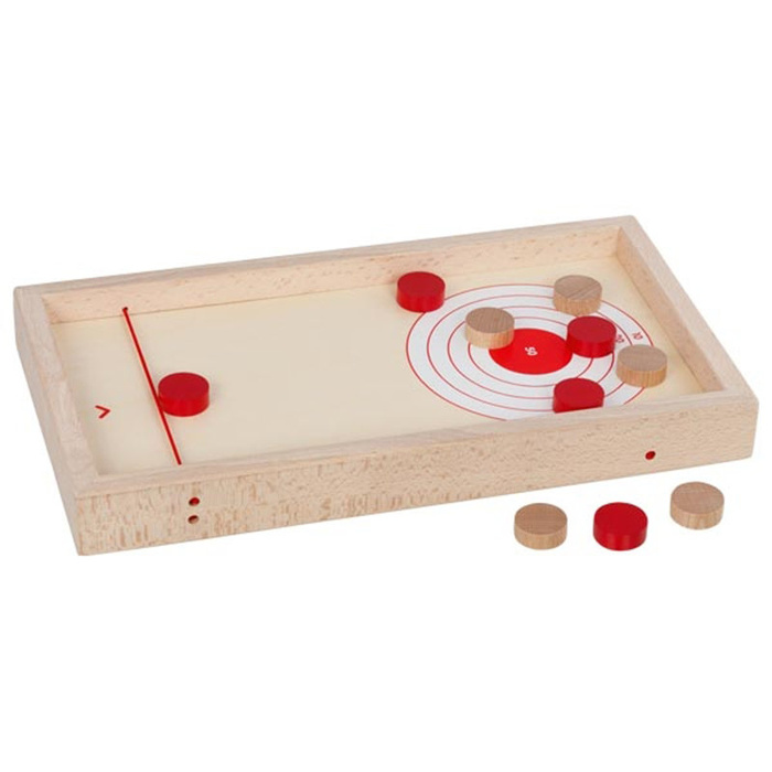 Drewniana gra zręcznościowa Super Puck i Curling Goki