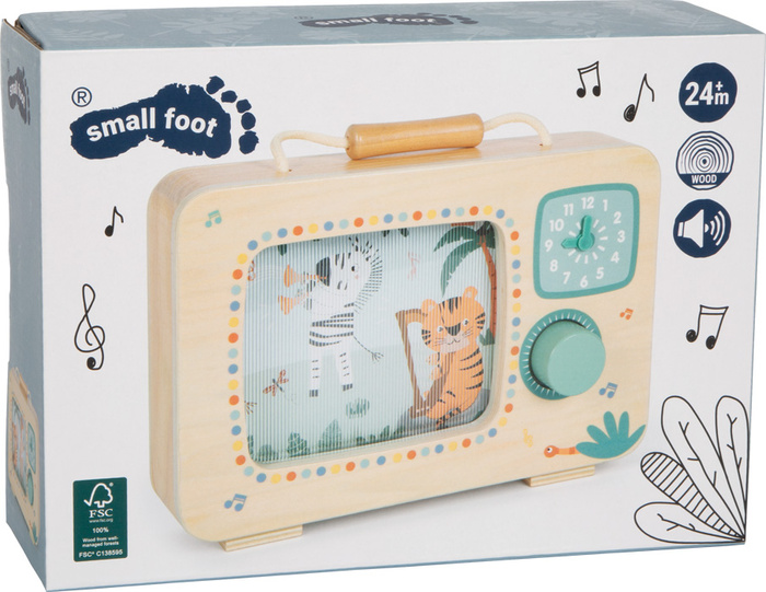 Drewniana pozytywka Telewizor Safari Small Foot