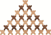 Drewniane klocki dla dzieci i gra Człowiek X Goki Nature