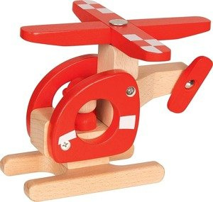 Drewniany helikopter Orlan czerwień Goki