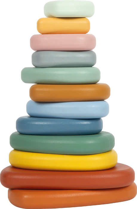 Drewniana gra zręcznościowa Wieża z kamieni Montessori River Rocks Small Foot