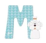 Drewniana literka M Alfabet i zwierzęta Sevi