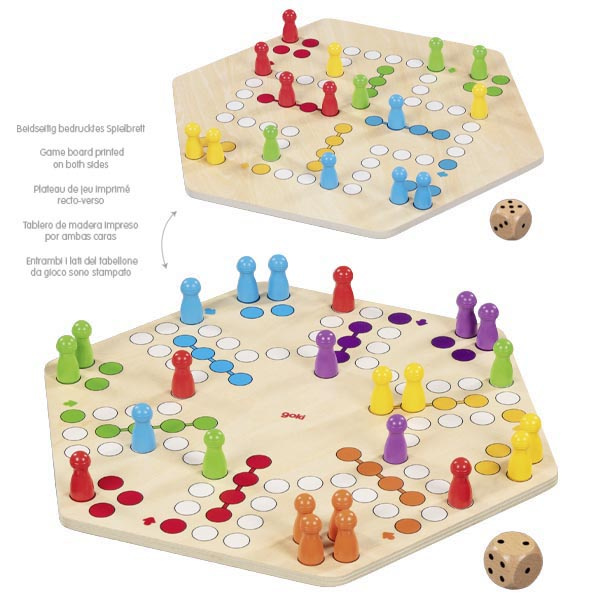 Ludo drewniana gra planszowa chińczyk Goki