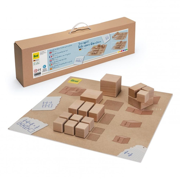 Drewniana Gra dla dzieci do nauki dzielenia i ułamków Erzi