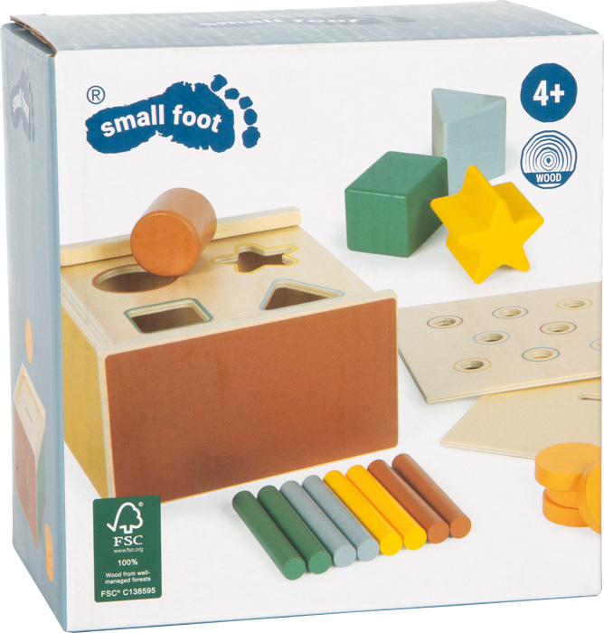 Drewniany sorter kształtów i kolorów Montessori Small Foot