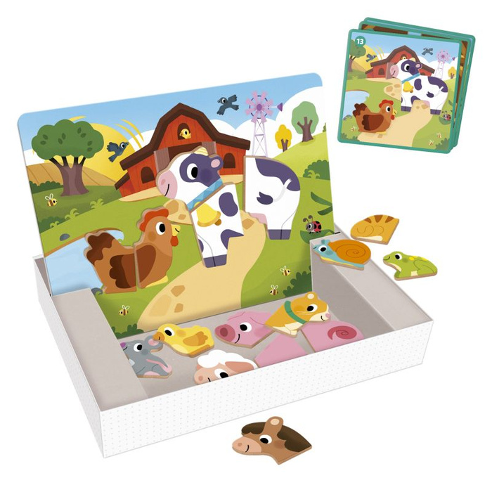 Układanka magnetyczna Farma 12 zwierząt Goula