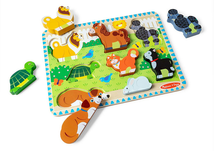 Układanka drewniana Zwierzęta figurki Melissa and Doug