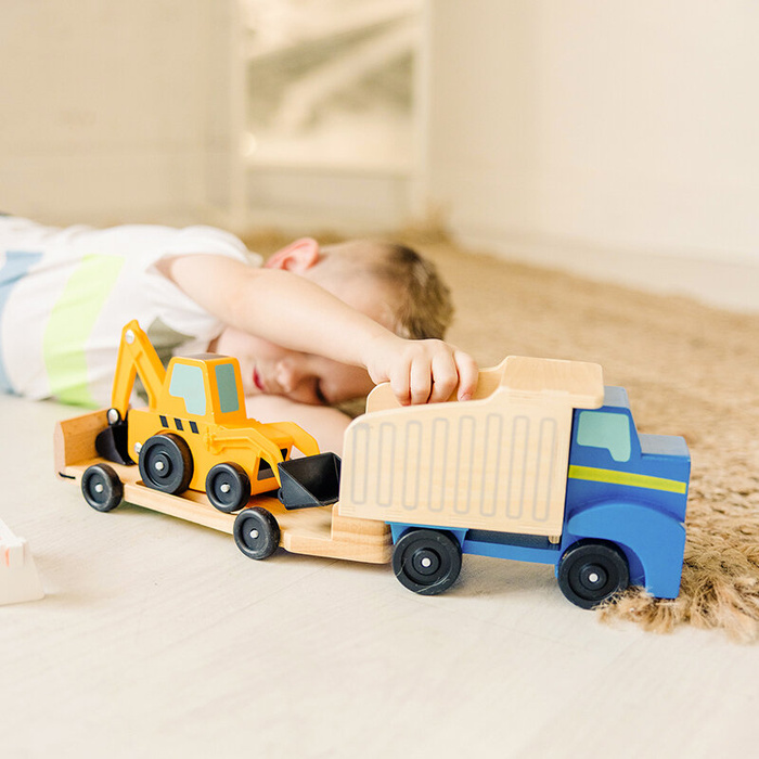 Drewniane pojazdy budowlane dla dzieci Classic Toys Melissa and Doug