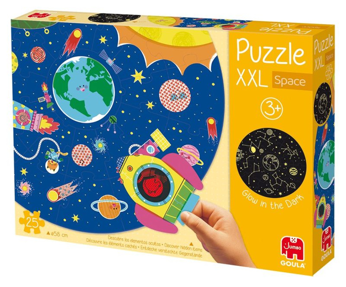 Okrągłe puzzle dla dzieci XXL Kosmos Goula