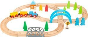 Drewniana kolejka dla dzieci w zestawie Wielka podróż Small foot