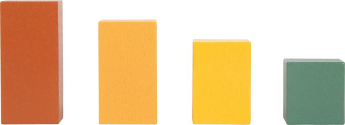 Edukacyjna gra zręcznościowa Montessori z drewnianymi klockami i kartami wzorów Small Foot