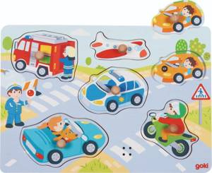 Układanka z dźwiękami Pojazdy Goki
