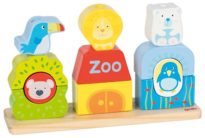 Układanka na palikach Zoo Goki