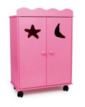 Szafa na ubranka dla lalek, różowa