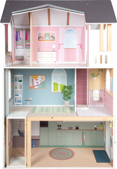 Drewniany domek dla lalek willa XL z wyposażeniem Small Foot