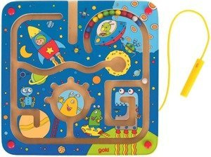 Magnetyczny labirynt drewniany Kosmos Goki