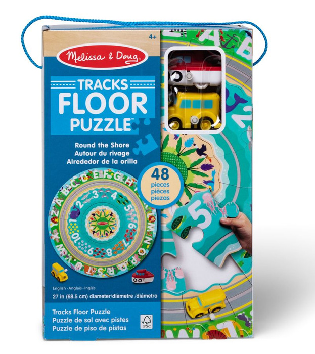 Okrągła układanka podłogowa cyfry litery 48el. Melissa & Doug