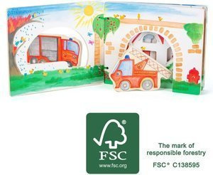 Drewniana książka dla dzieci Strażacka brygada Small Foot Design