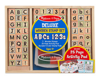 Stemple drewniane Deluxe litery i cyfry Melissa and Doug