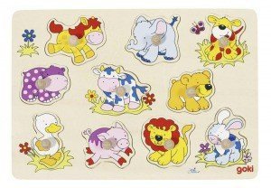 Układanka z elementami do wkładania, małe zwierzęta II...