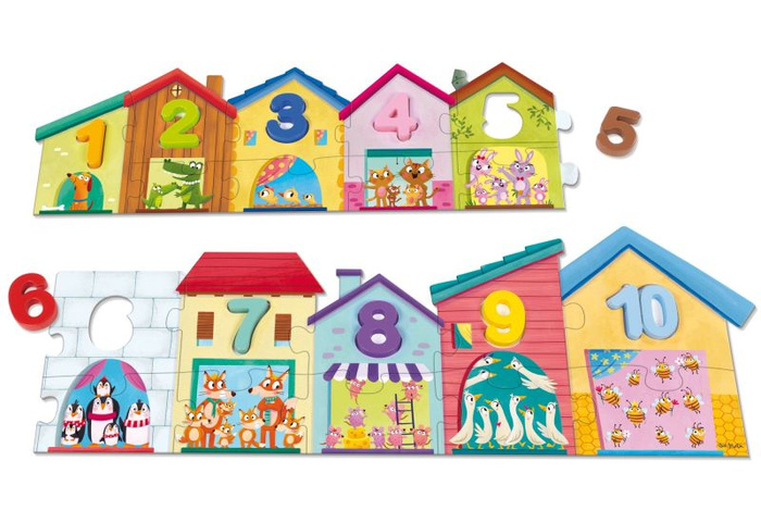 Puzzle dla dzieci Cyfry 1-10 Goula