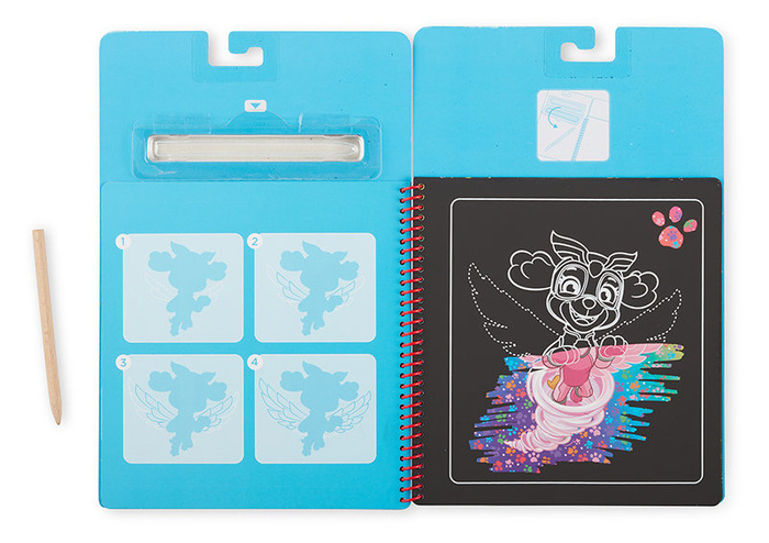 Wydrapywanka zdrapywanka z książką Psi Patrol Scratch Art Pad – Skye Melissa and Doug