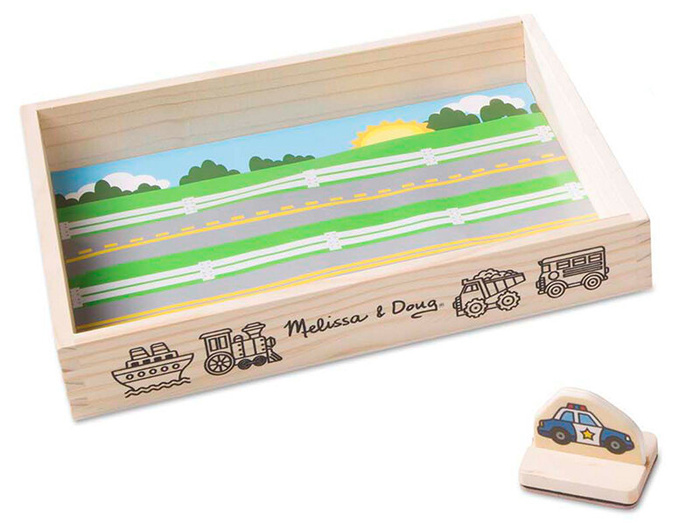 Mój pierwszy drewniany zestaw pieczątek Pojazdy Melissa and Doug