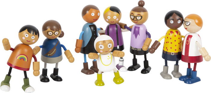 Drewniane lalki Rodzina z dzieckiem Small Foot 
