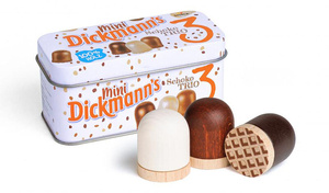 Drewniane ciepłe lody Mini Dickmann's w puszce Erzi 
