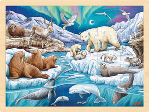 Puzzle drewniane Noc polarna Goki